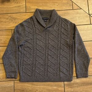 Roundtree & Yorke Cable Knit Sweater Men’s Gray L